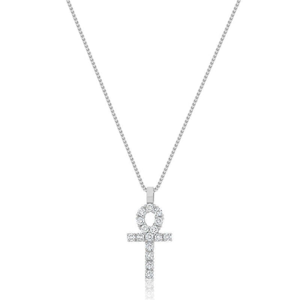 Micro Harvey Ankh (14K WHITE GOLD) - IF & Co. Custom Jewelers