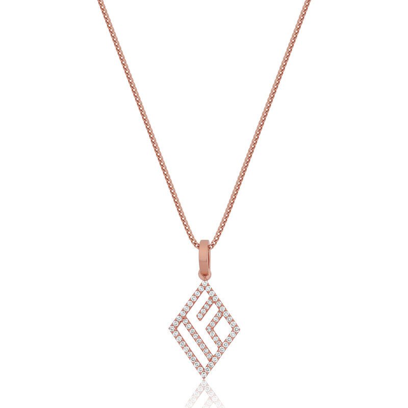 Micro IF & Co. Logo Piece (Diamonds) (14K ROSE GOLD) - IF & Co. Custom Jewelers