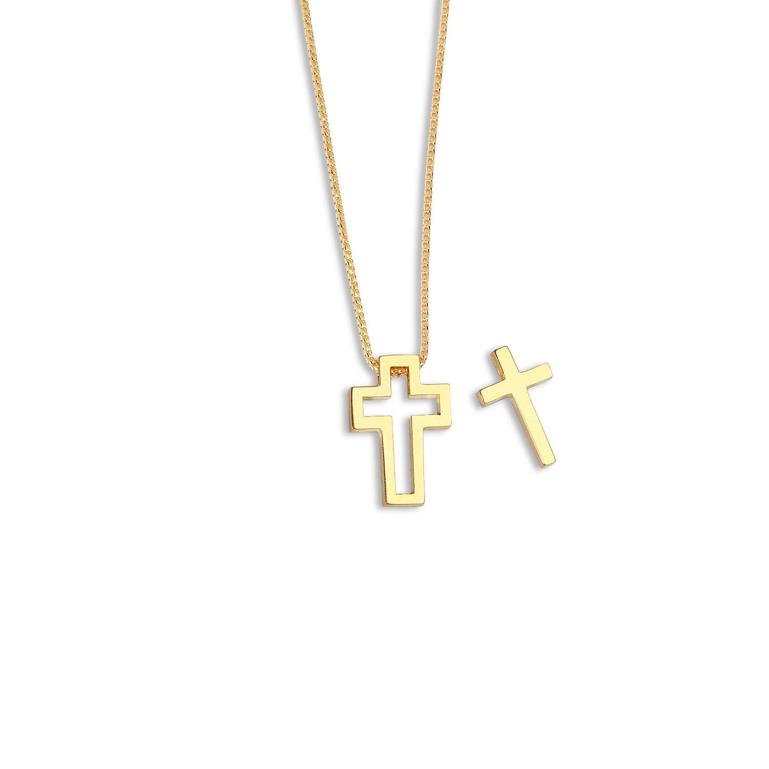Micro Jiro Cross (14K ROSE GOLD) - IF & Co. Custom Jewelers