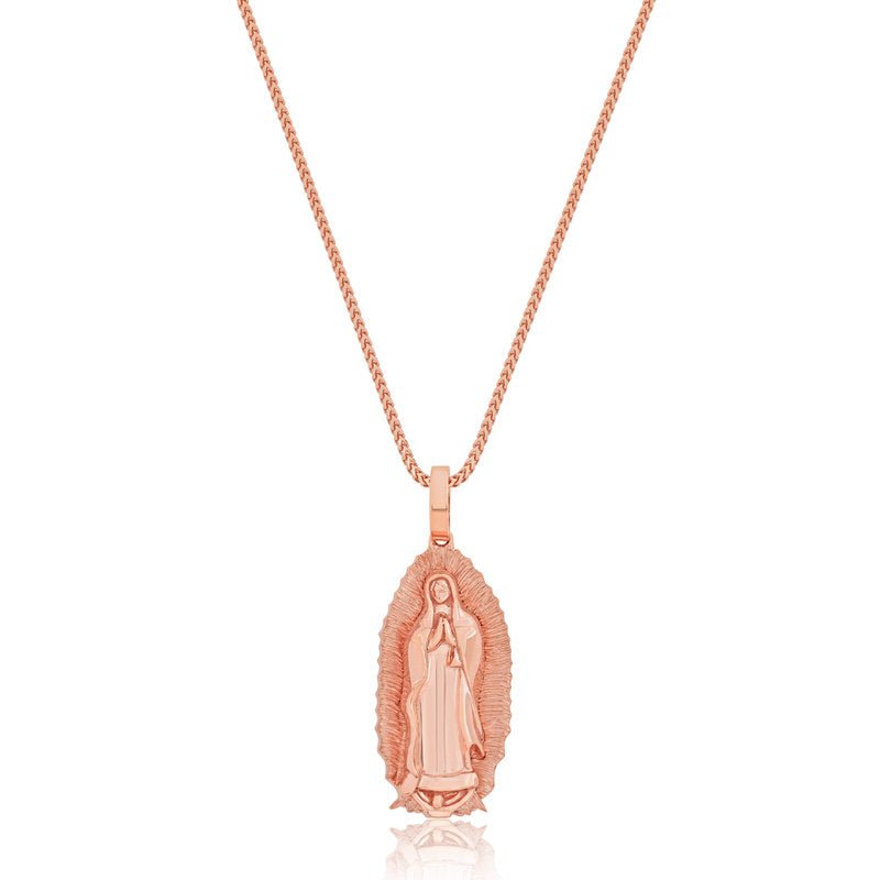 Micro Lady of Guadalupe Piece (Solid Gold) (14K ROSE GOLD) - IF & Co. Custom Jewelers