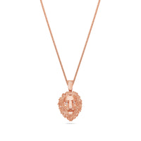 Micro Lion Piece (Diamond Eyes) (14K YELLOW GOLD) - IF & Co. Custom Jewelers