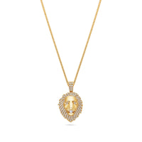 Micro Lion Piece (Fully Iced) (14K YELLOW GOLD) - IF & Co. Custom Jewelers