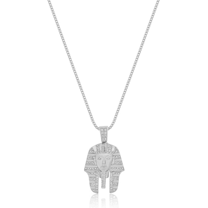 Micro Pharaoh Piece (Fully Iced) (14K WHITE GOLD) - IF & Co. Custom Jewelers