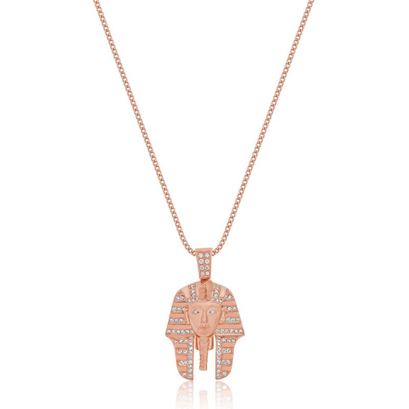Micro Pharaoh Piece (Fully Iced) (14K ROSE GOLD) - IF & Co. Custom Jewelers