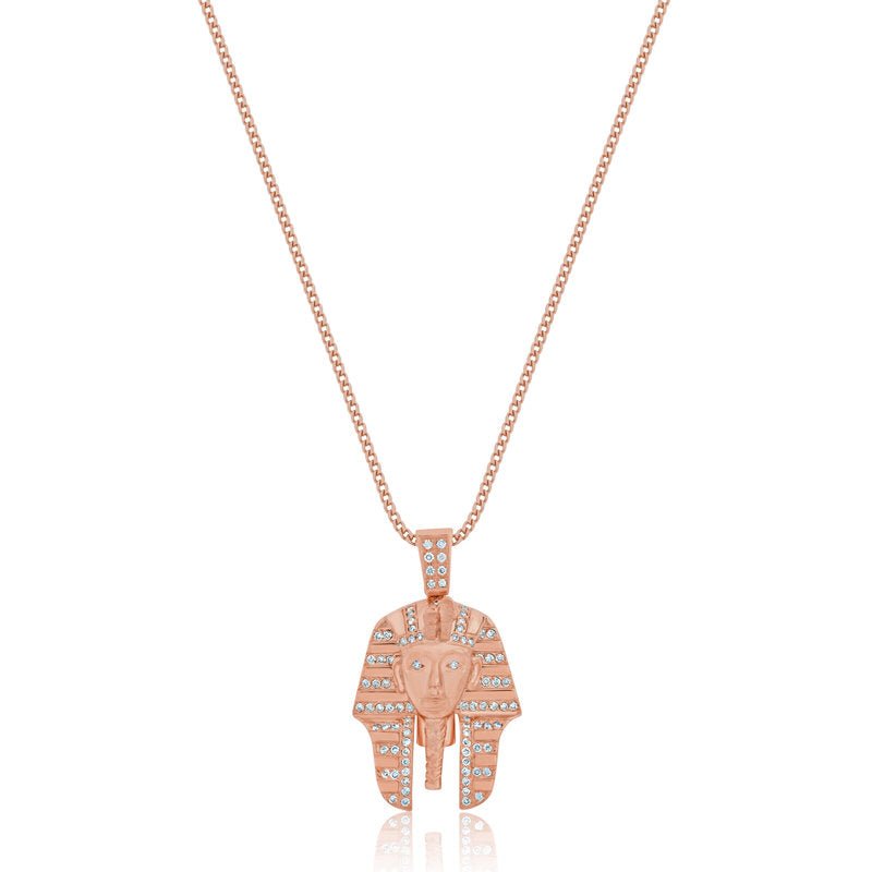 Micro Pharaoh Piece (Fully Iced) (14K ROSE GOLD) - IF & Co. Custom Jewelers