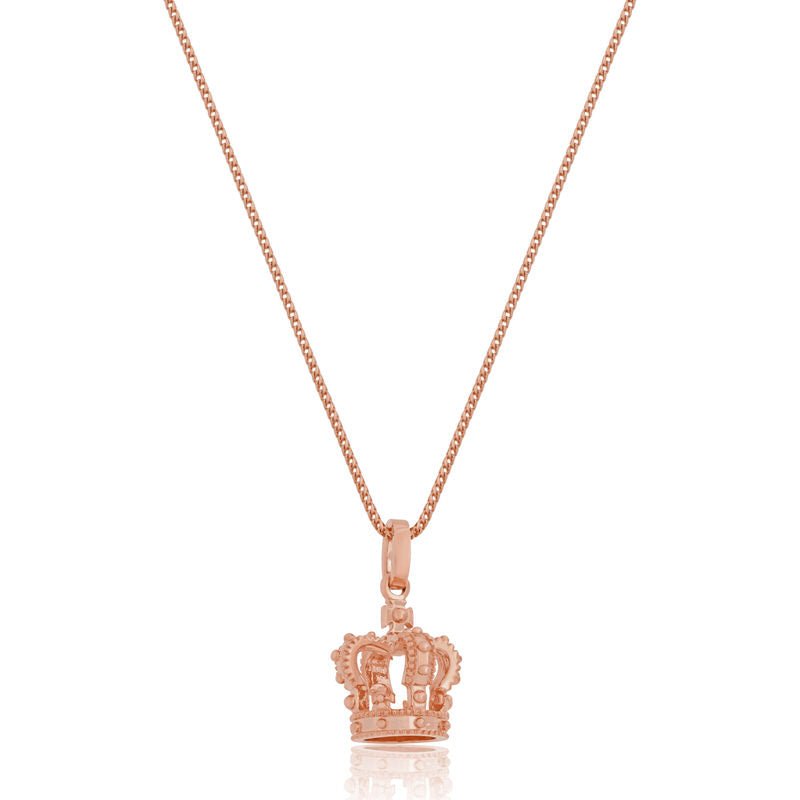Micro Royal King's Crown Piece (Solid Gold) (14K ROSE GOLD) - IF & Co. Custom Jewelers