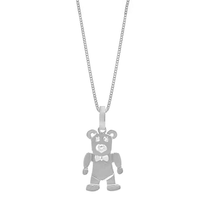 Micro Tori Bear (1997) (14K WHITE GOLD) - IF & Co. Custom Jewelers