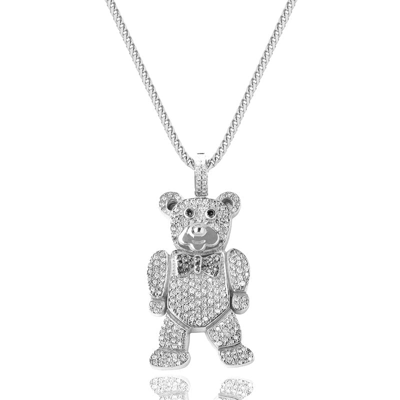 Diamond Bear Necklace - Original Mid-Sized Bear (1997) - IF &