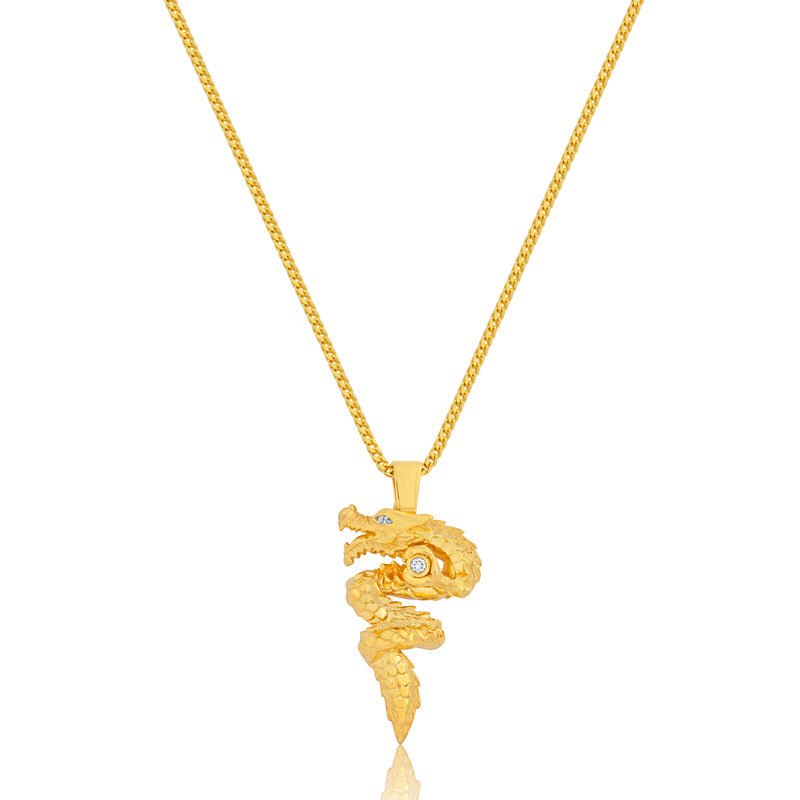 Milli Dragon Piece (Diamond Eye/Orb) (14K YELLOW GOLD) - IF & Co. Custom Jewelers