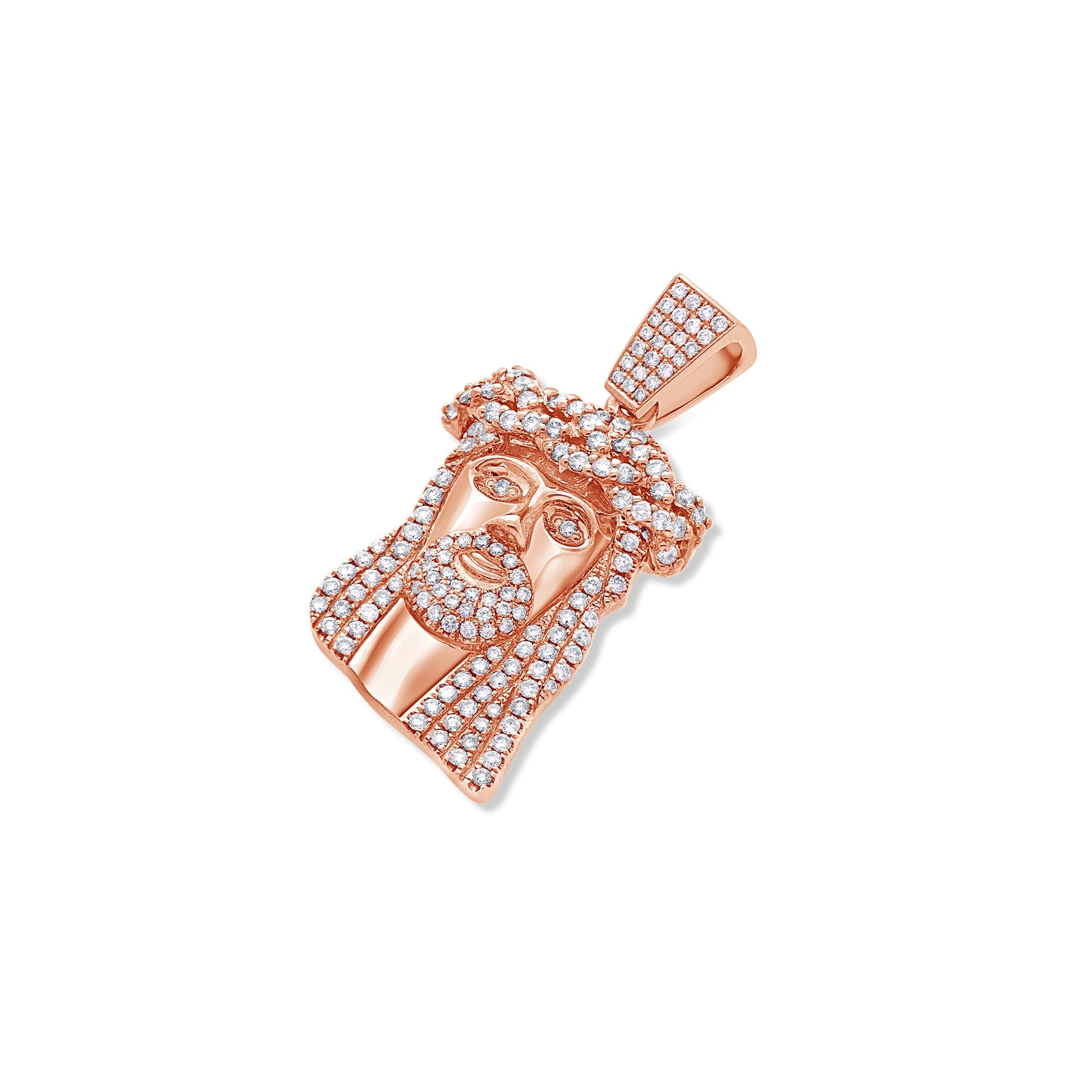 Milli Jesus Piece (Fully Iced) (14K ROSE GOLD) - IF & Co. Custom Jewelers