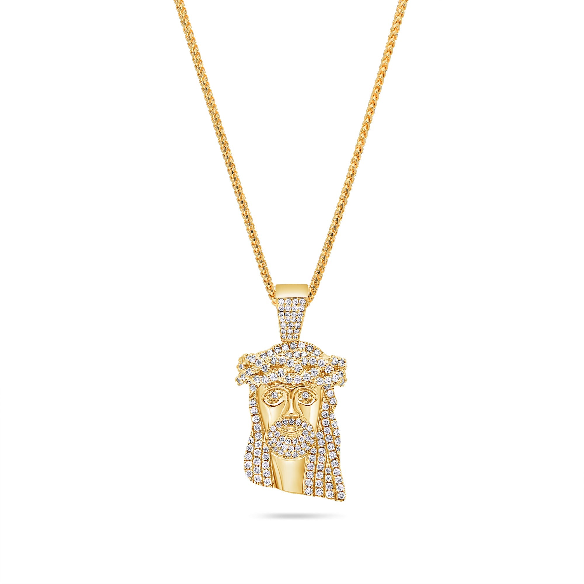 Milli Jesus Piece (Fully Iced) (14K YELLOW GOLD) - IF & Co. Custom Jewelers
