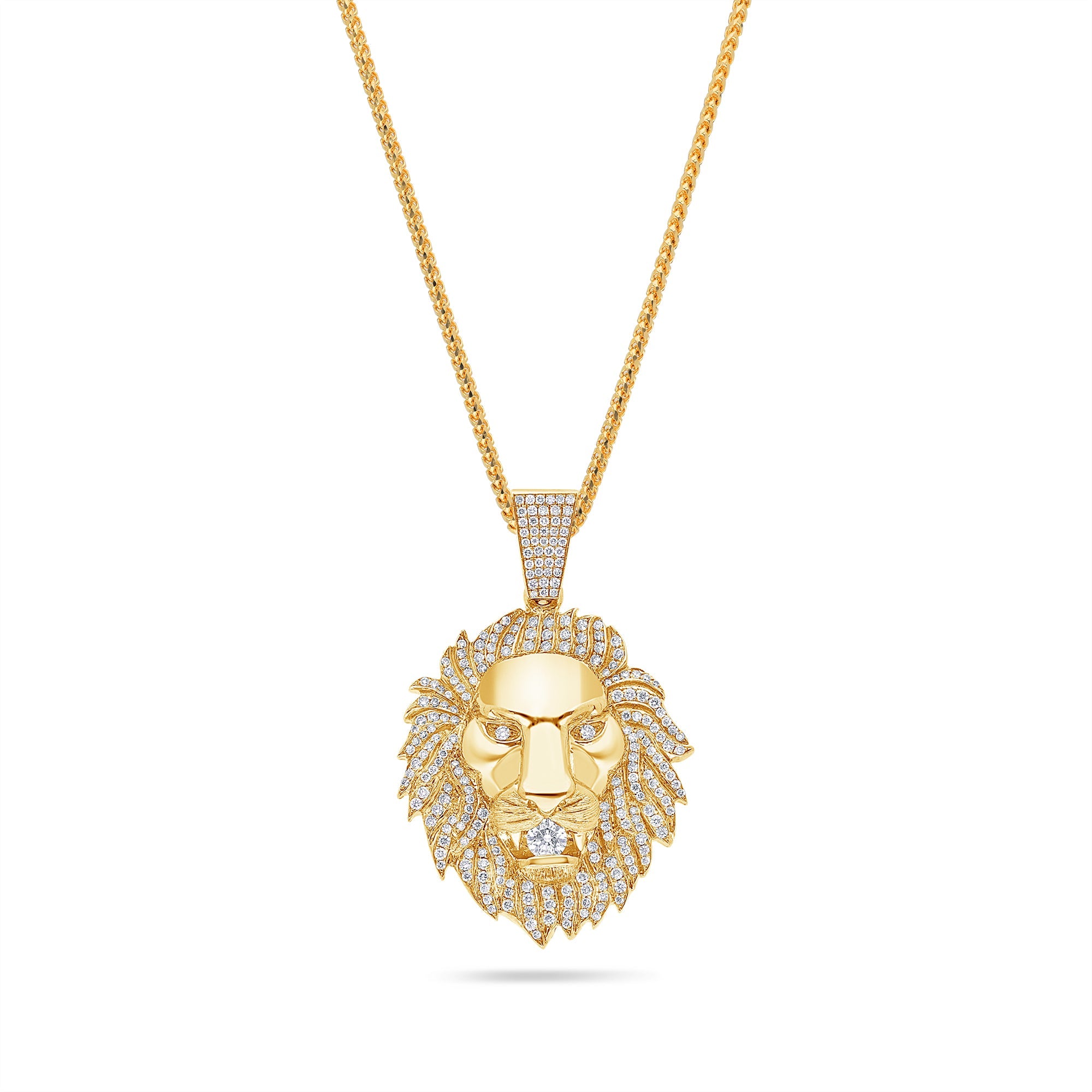 Milli Lion Piece (Fully Iced) (14K YELLOW GOLD) - IF & Co. Custom Jewelers