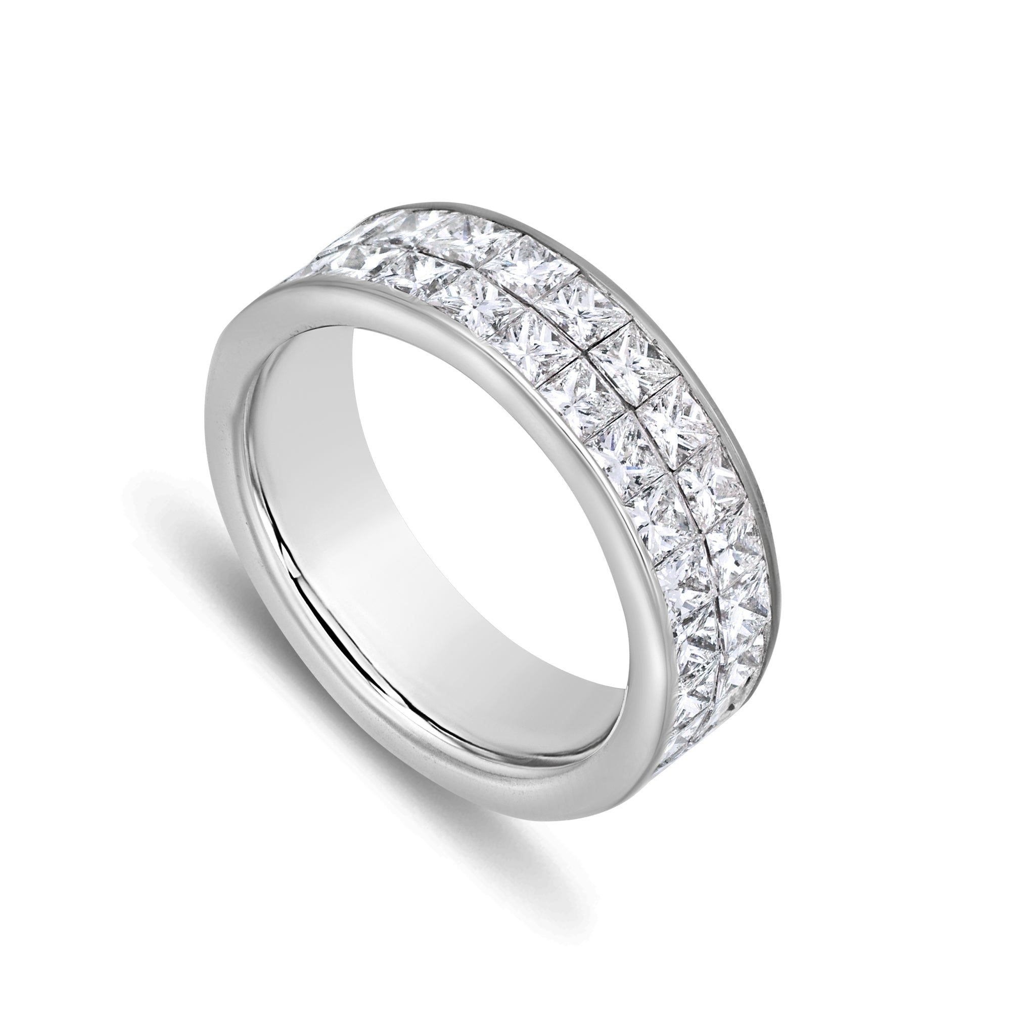 Monte Eternity Ring (2-Row) (18K WHITE GOLD) - IF & Co. Custom Jewelers