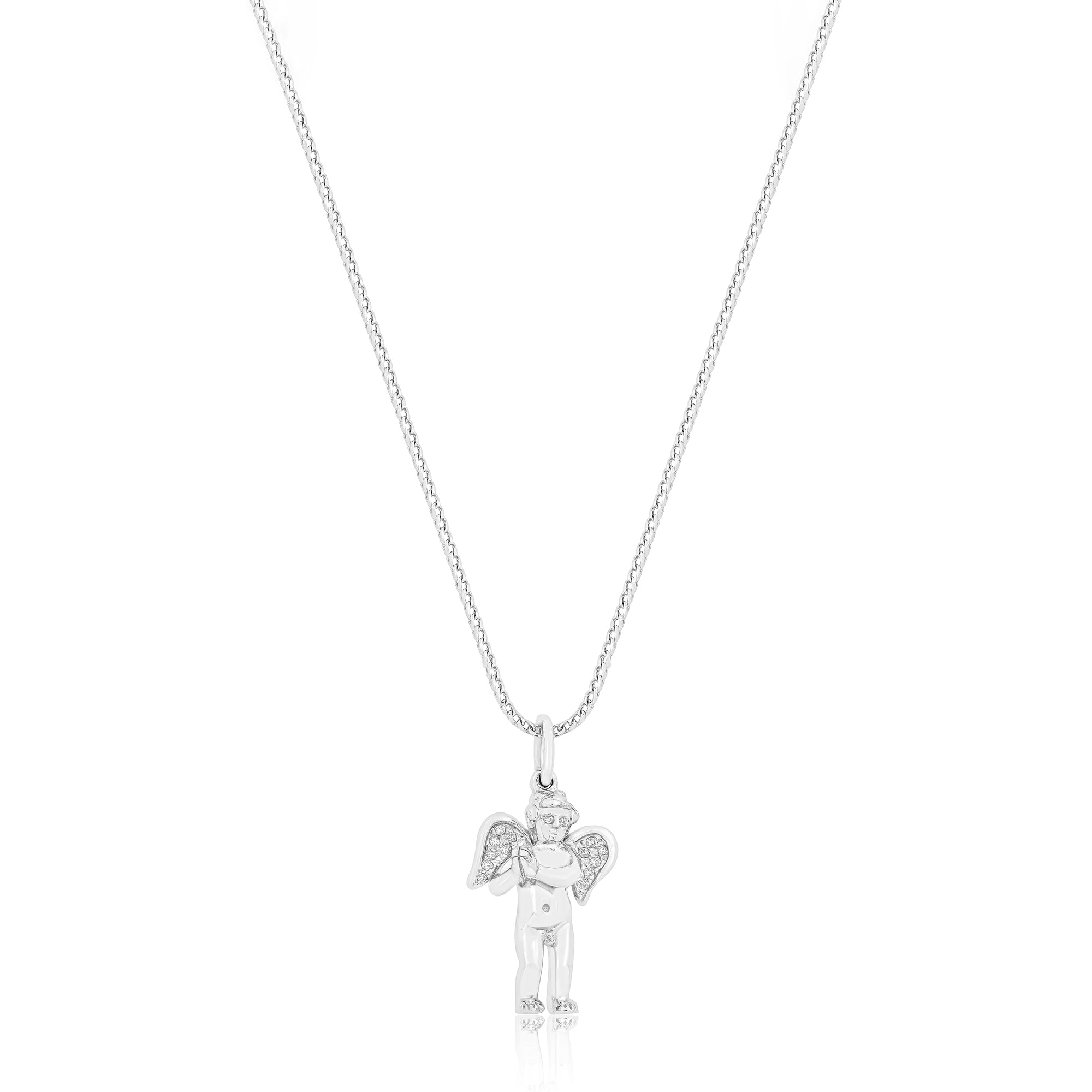 Praying shop angel necklace