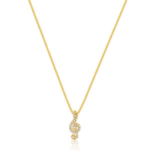 Nano Clef Note Piece (Fully Iced) (14K YELLOW GOLD) - IF & Co. Custom Jewelers