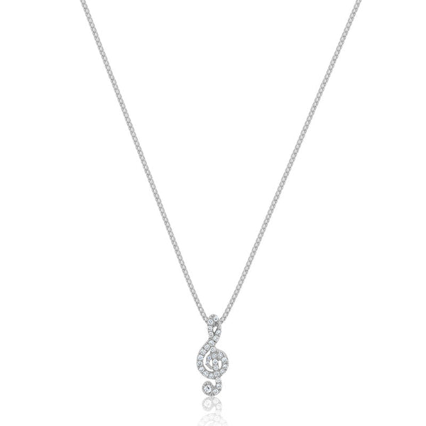Nano Clef Note Piece (Fully Iced) (14K WHITE GOLD) - IF & Co. Custom Jewelers