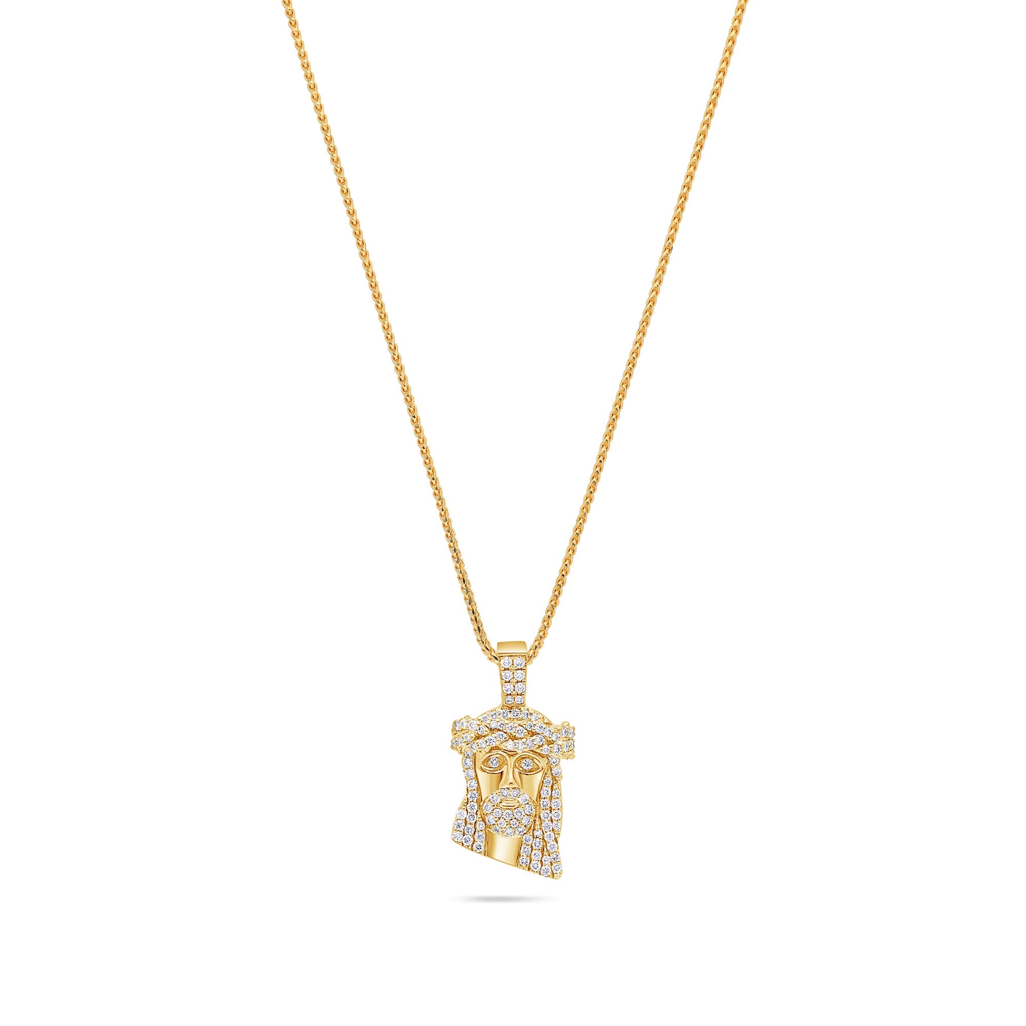 Nano Jesus Piece (Fully Iced) (14K YELLOW GOLD) - IF & Co. Custom Jewelers