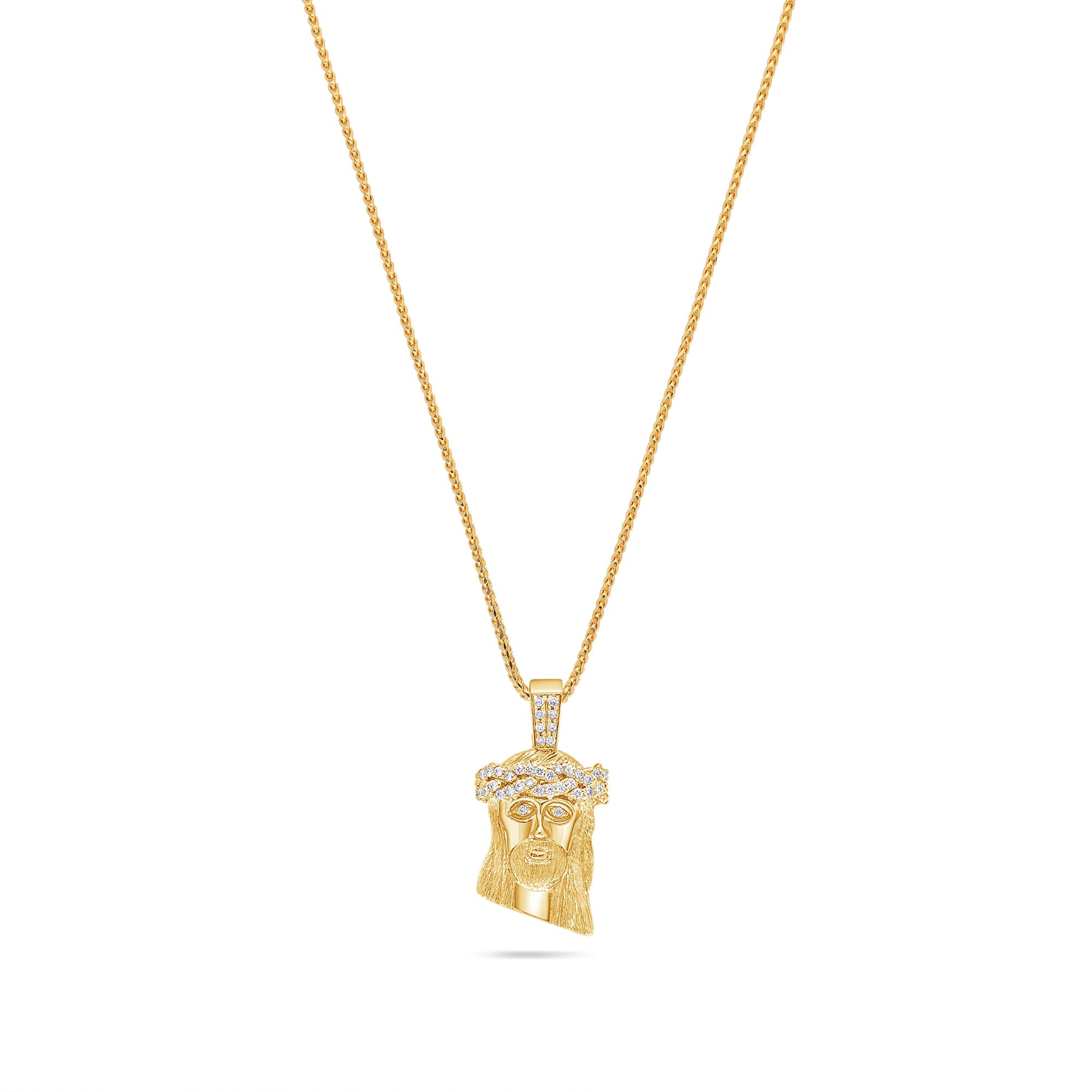 Nano Jesus Piece (Partially Iced) (14K YELLOW GOLD) - IF & Co. Custom Jewelers
