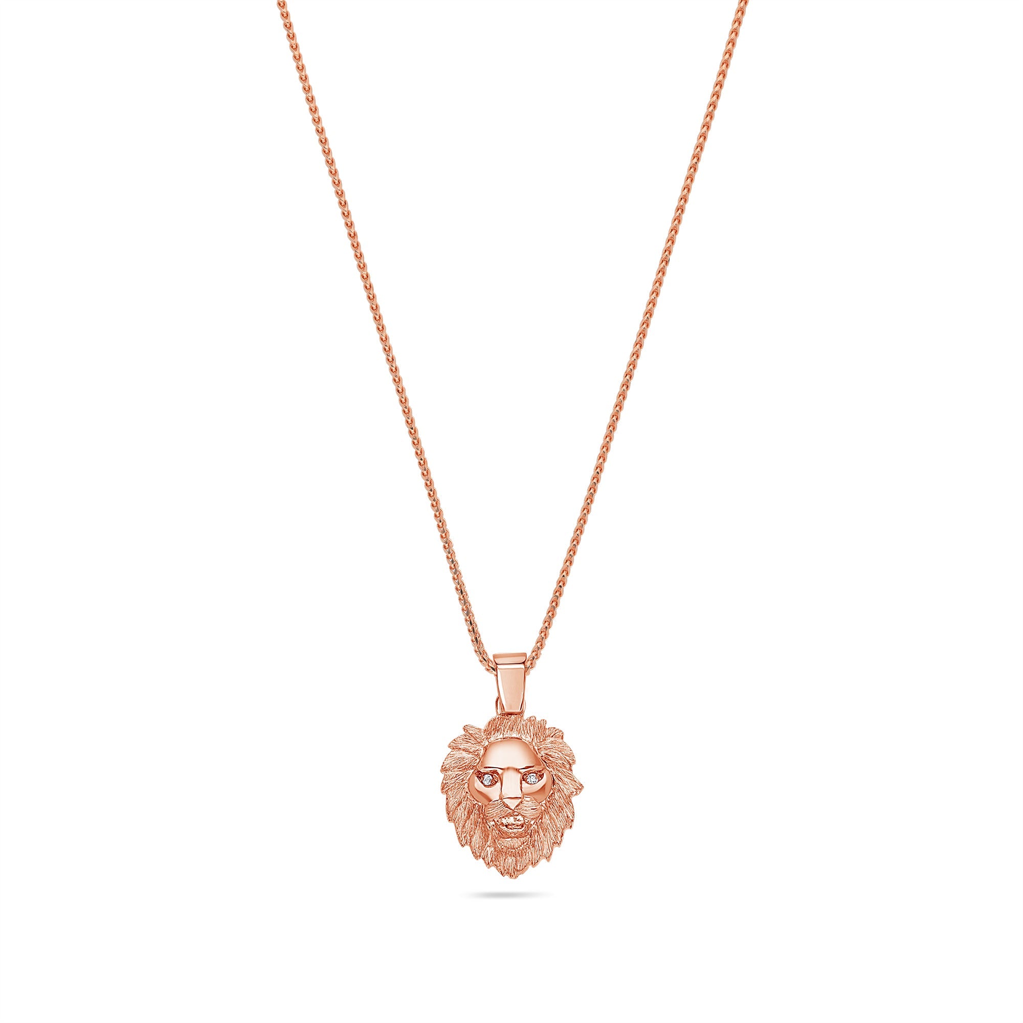 Nano Lion Piece (Diamond Eyes) (14K YELLOW GOLD) - IF & Co. Custom Jewelers
