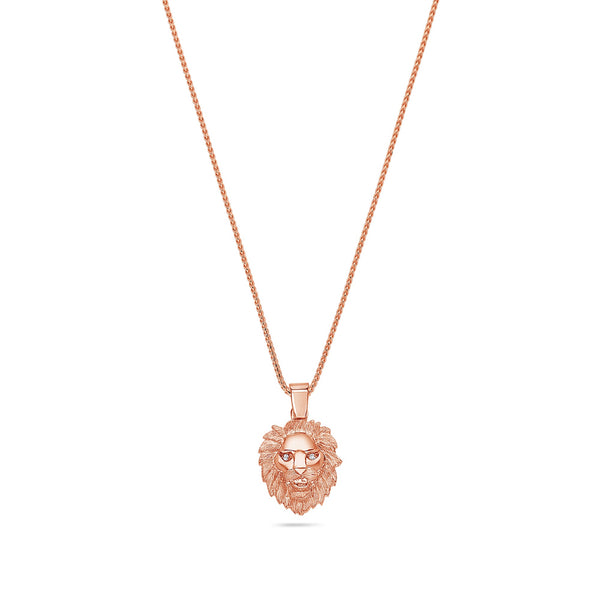Nano Lion Piece (Diamond Eyes) (14K YELLOW GOLD) - IF & Co. Custom Jewelers