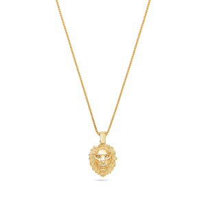 Nano Lion Piece (Diamond Eyes) (14K YELLOW GOLD) - IF & Co. Custom Jewelers