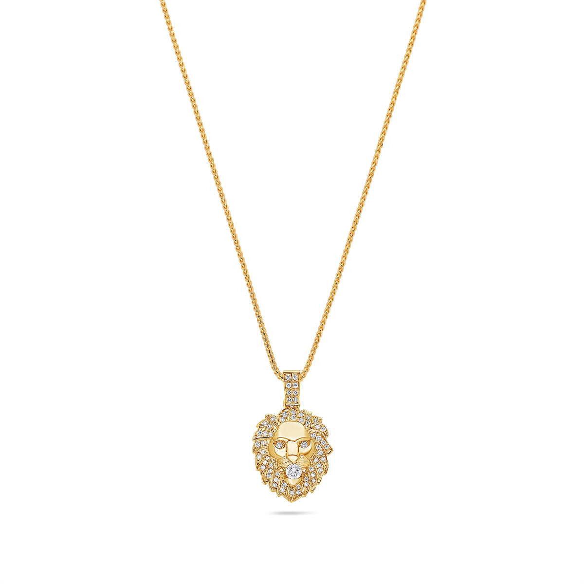 Nano Lion Piece (Fully Iced) (14K YELLOW GOLD) - IF & Co. Custom Jewelers