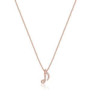 Nano Quaver Note Piece (Fully Iced) (14K ROSE GOLD) - IF & Co. Custom Jewelers