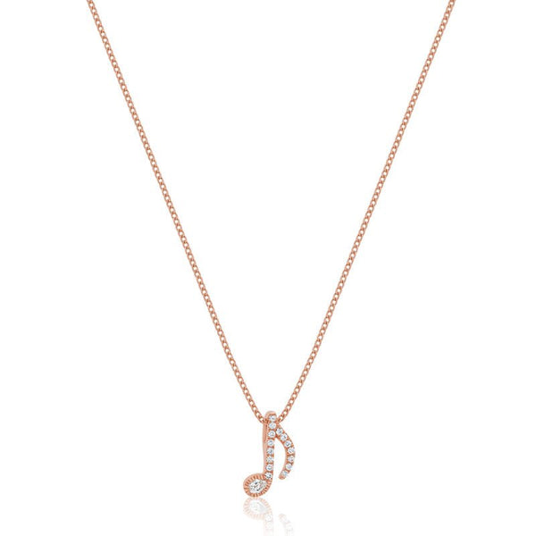 Nano Quaver Note Piece (Fully Iced) (14K ROSE GOLD) - IF & Co. Custom Jewelers