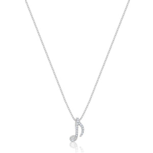 Nano Quaver Note Piece (Fully Iced) (14K WHITE GOLD) - IF & Co. Custom Jewelers