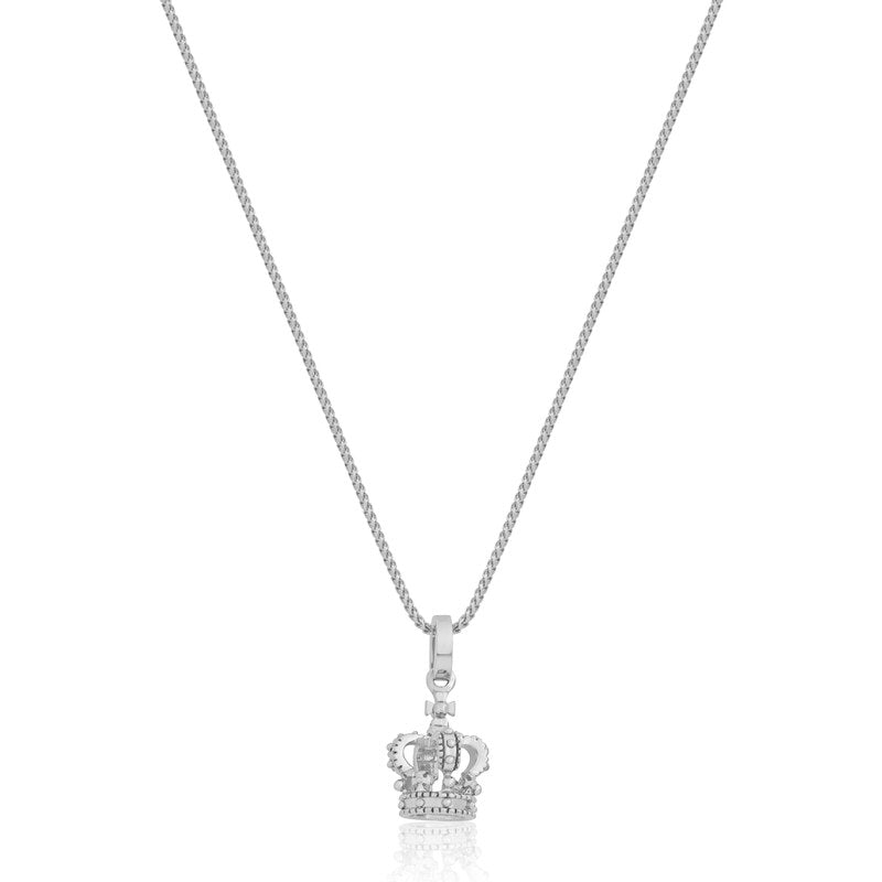Nano Royal King's Crown Piece (Solid Gold) (14K WHITE GOLD) - IF & Co. Custom Jewelers