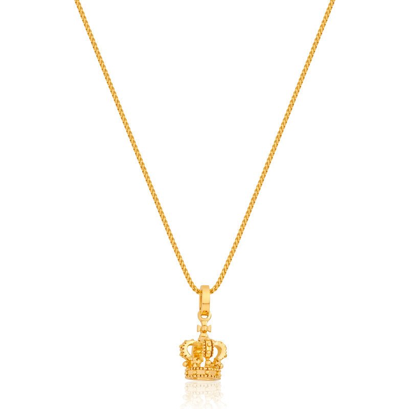 Nano Royal King's Crown Piece (Solid Gold) (14K YELLOW GOLD) - IF & Co. Custom Jewelers