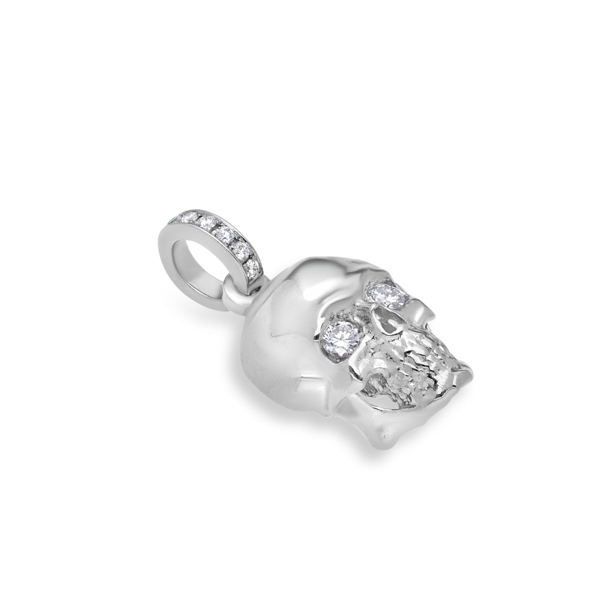 Nano Skull Piece (Partially iced) (14K ROSE GOLD) - IF & Co. Custom Jewelers