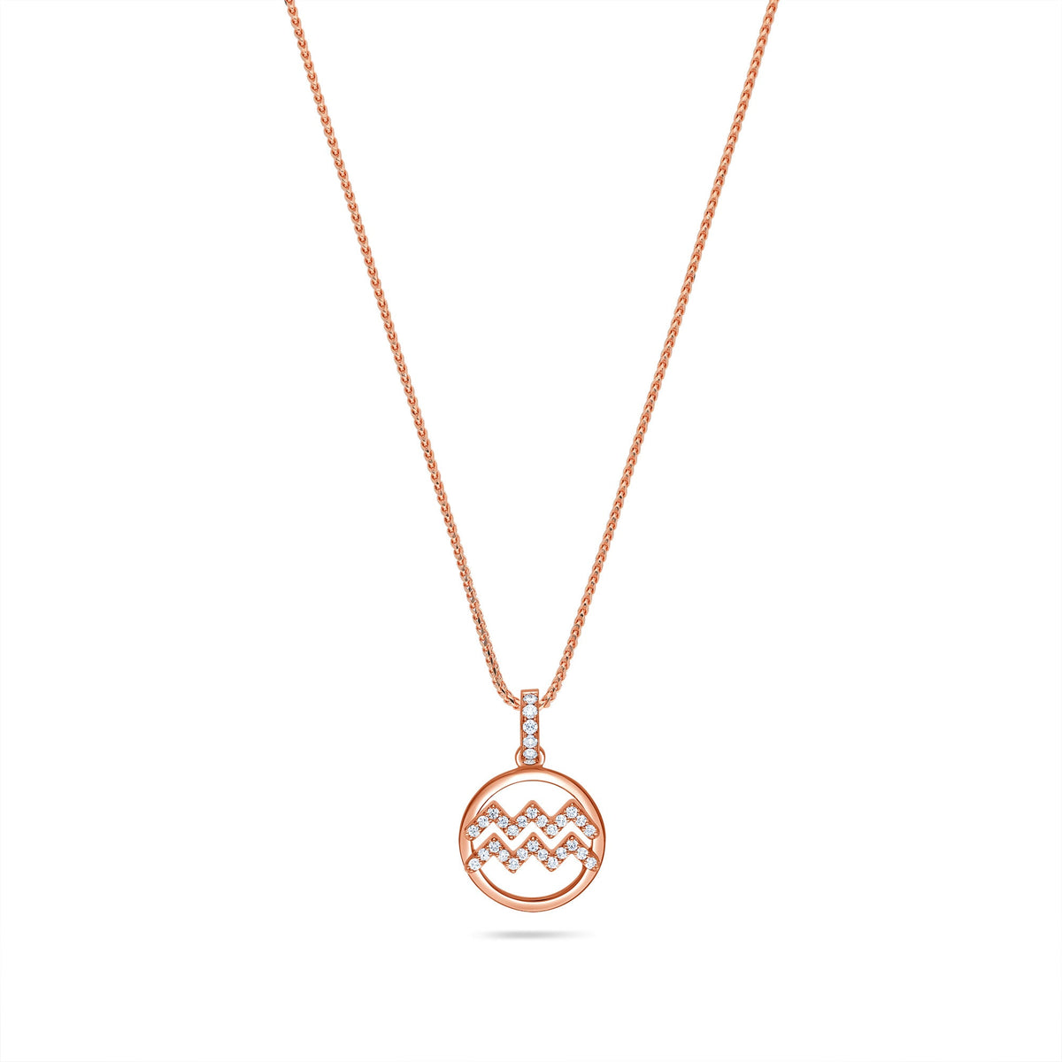 Nano Zodiac Necklace (Aquarius) Diamond Necklace IF
