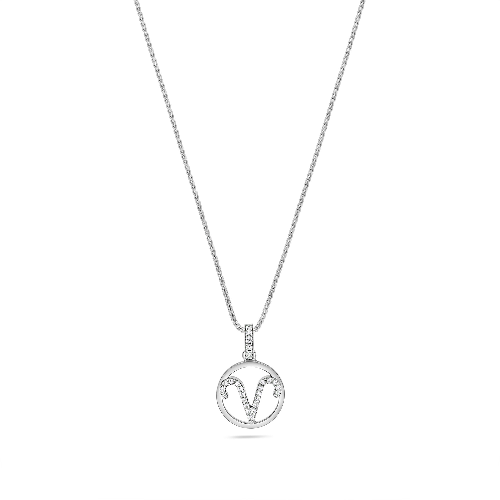 Nano Zodiac Necklace: Aries (14K WHITE GOLD) - IF & Co. Custom Jewelers