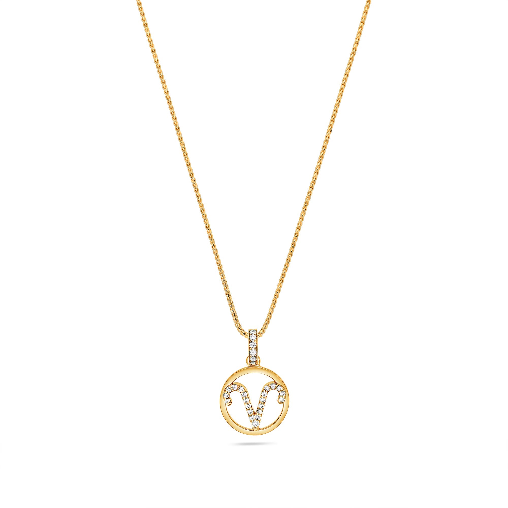 Nano Zodiac Necklace: Aries (14K YELLOW GOLD) - IF & Co. Custom Jewelers