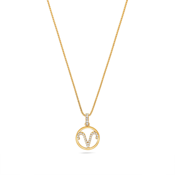 Nano Zodiac Necklace: Aries (14K YELLOW GOLD) - IF & Co. Custom Jewelers