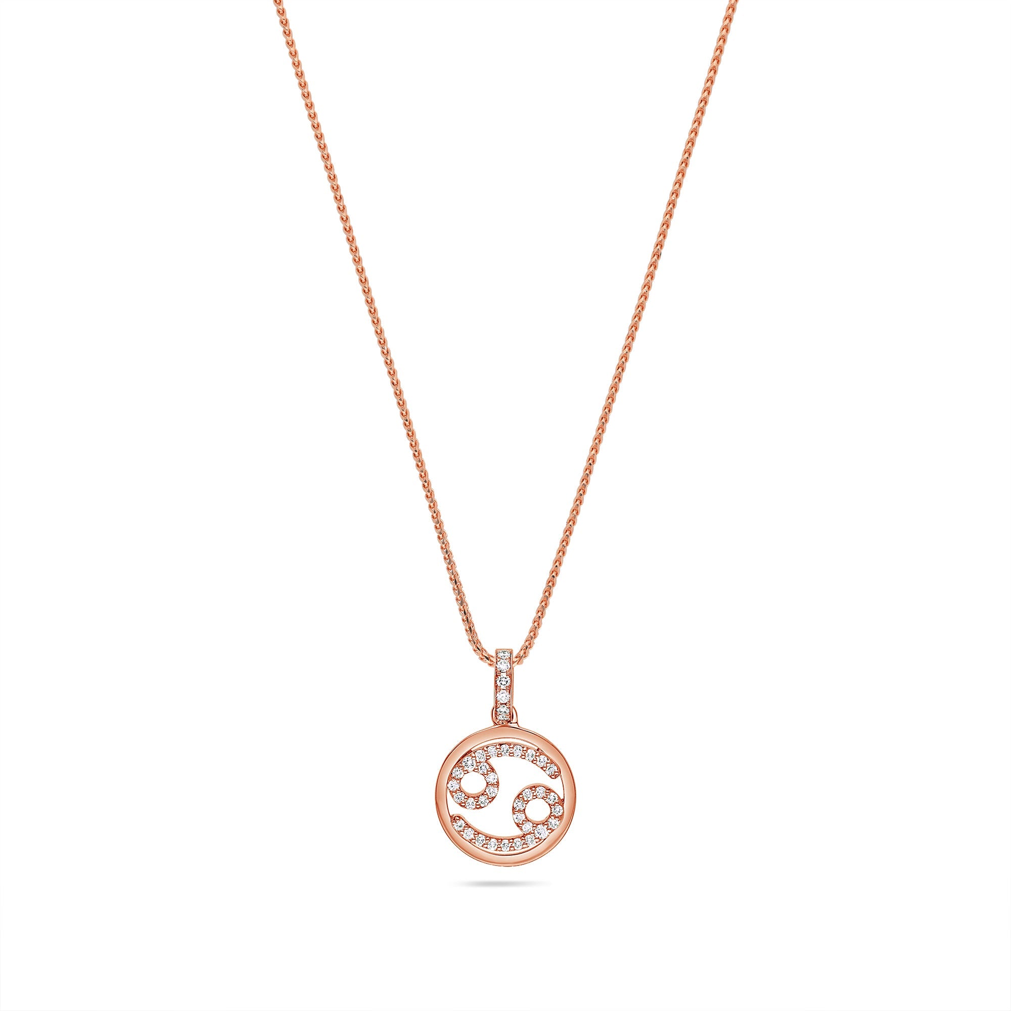 Nano Zodiac Necklace: Cancer (14K ROSE GOLD) - IF & Co. Custom Jewelers