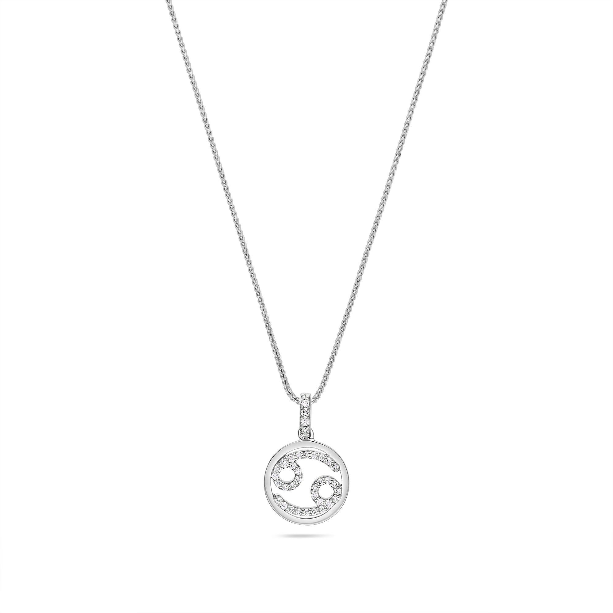 Nano Zodiac Necklace: Cancer (14K WHITE GOLD) - IF & Co. Custom Jewelers