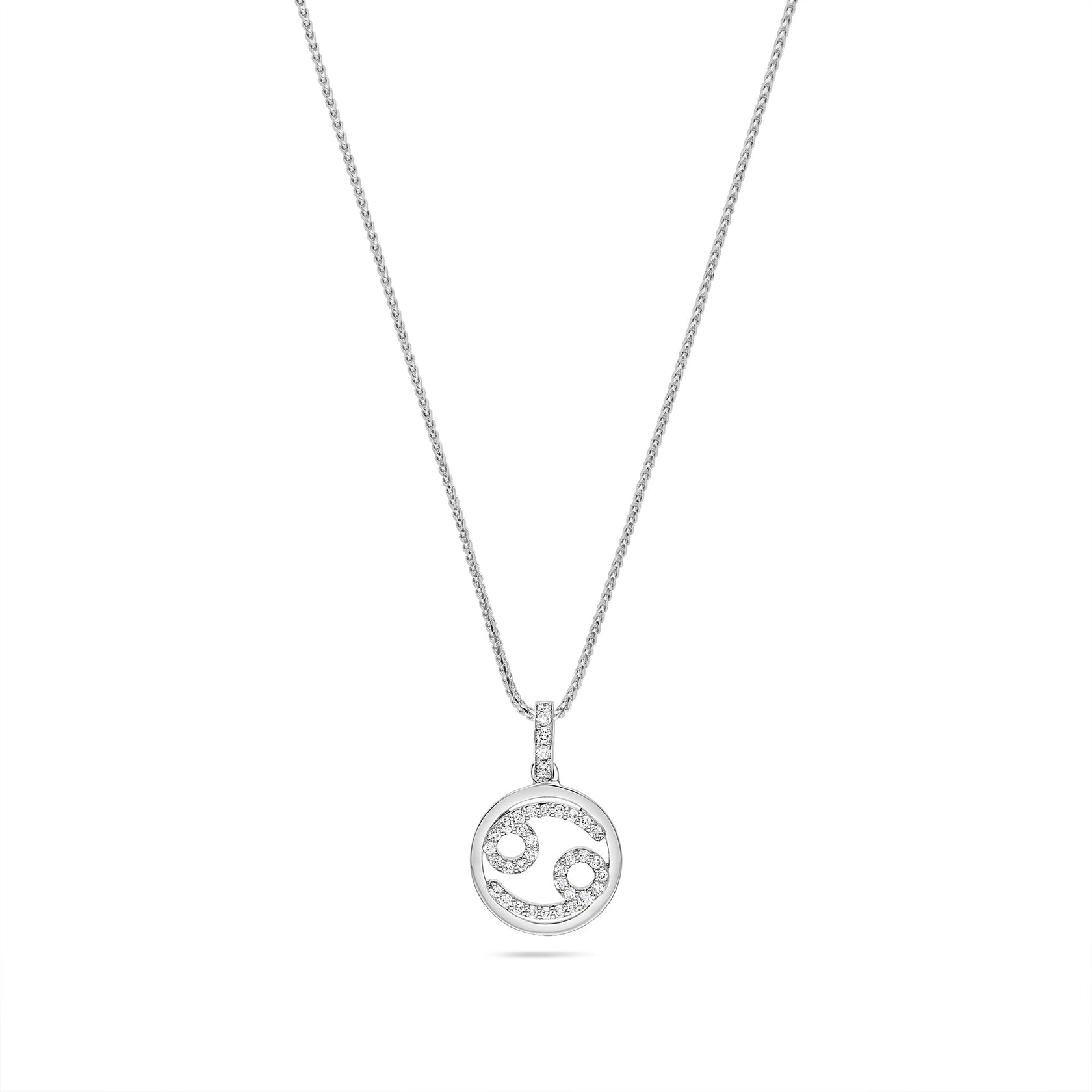 Nano Zodiac Necklace: Cancer (14K WHITE GOLD) - IF & Co. Custom Jewelers