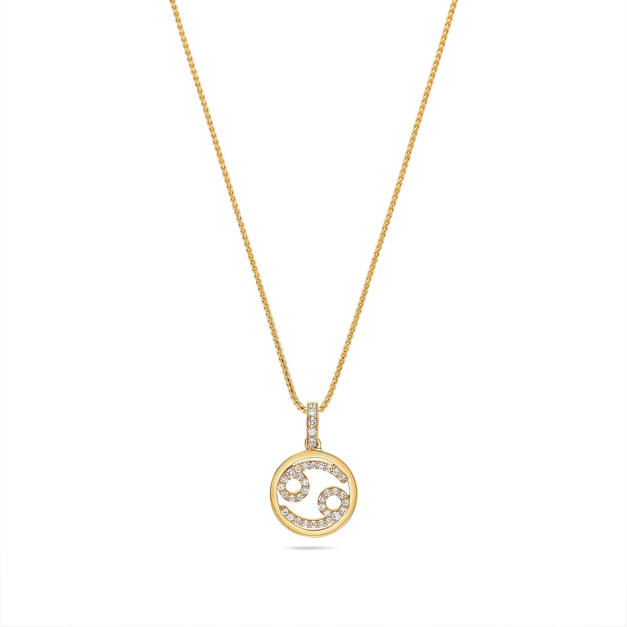 Nano Zodiac Necklace: Cancer (14K YELLOW GOLD) - IF & Co. Custom Jewelers