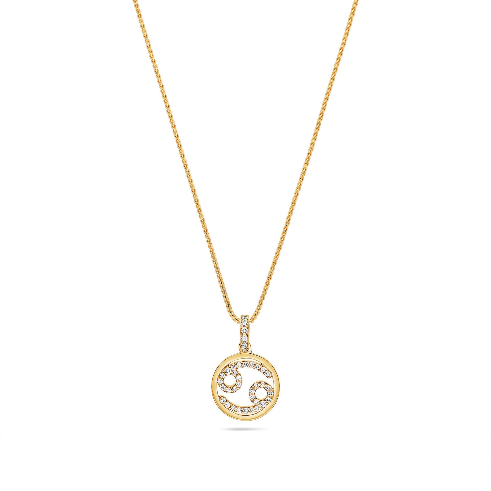 Nano Zodiac Necklace: Cancer (14K YELLOW GOLD) - IF & Co. Custom Jewelers