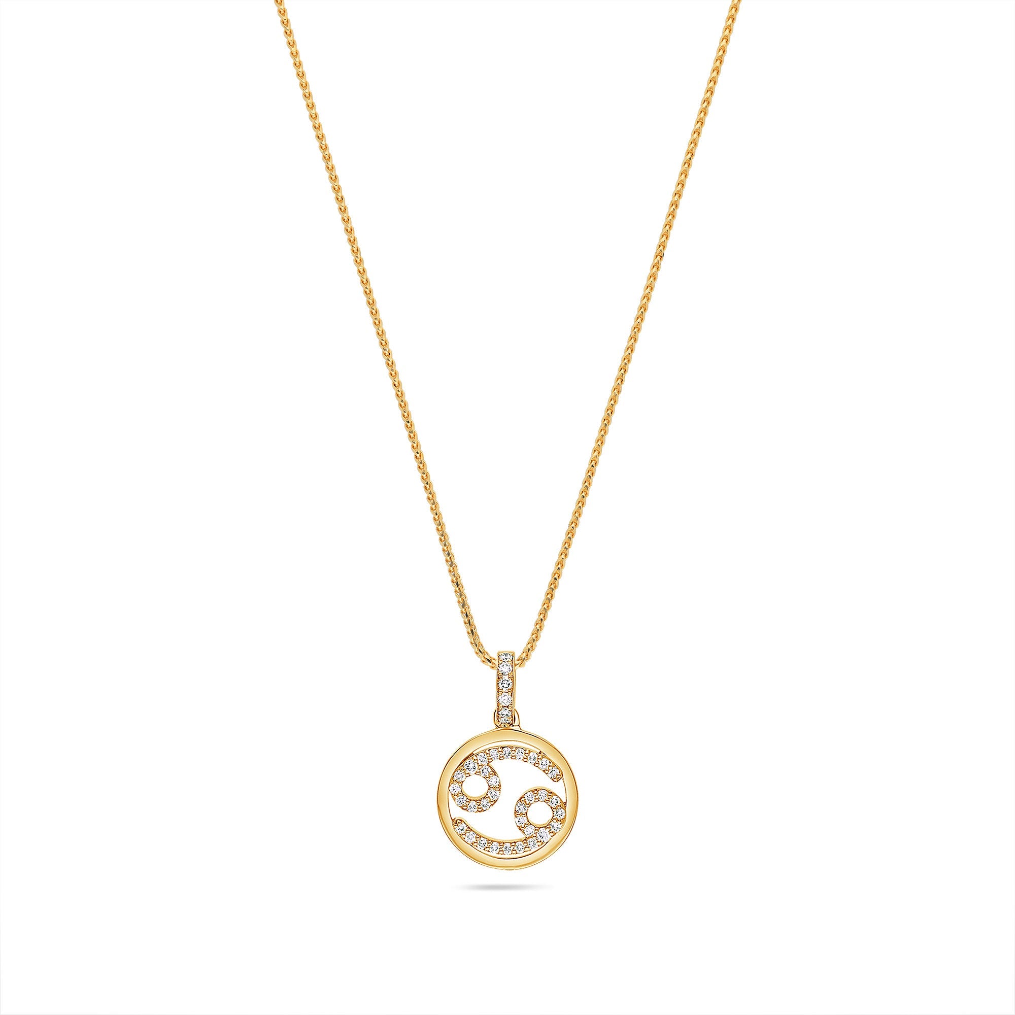 Nano Zodiac Necklace: Cancer (14K YELLOW GOLD) - IF & Co. Custom Jewelers