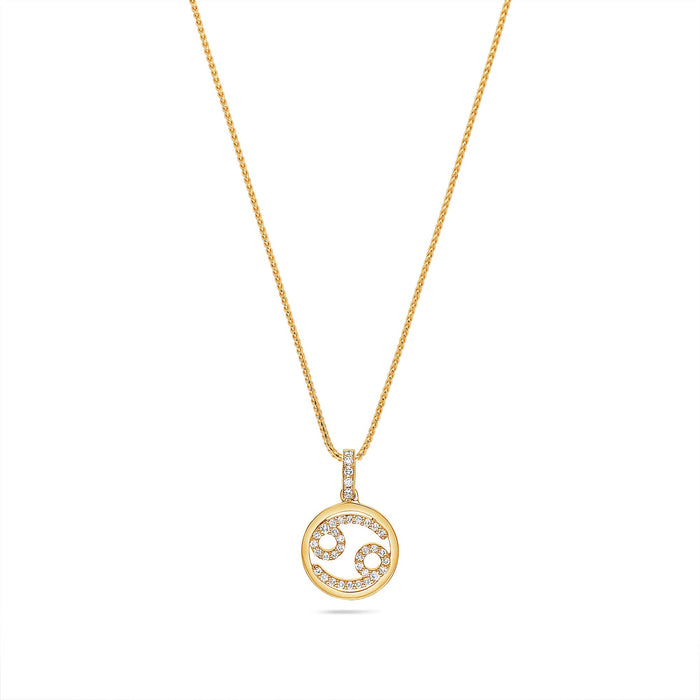 Nano Zodiac Necklace: Cancer (14K YELLOW GOLD) - IF & Co. Custom Jewelers