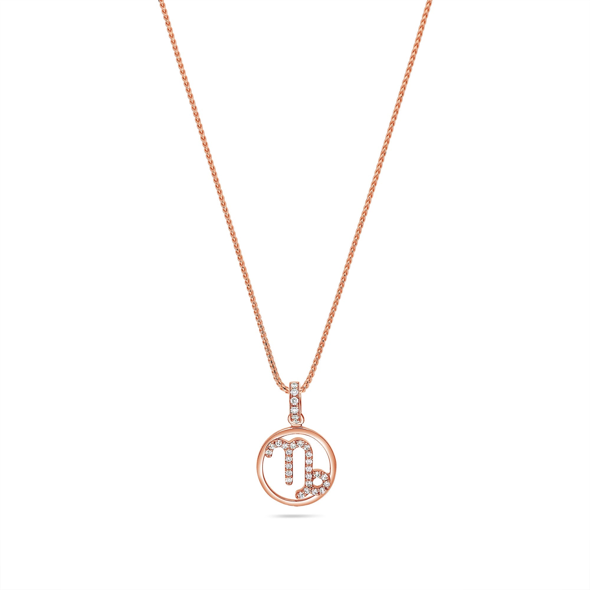 Nano Zodiac Necklace: Capricorn (14K ROSE GOLD) - IF & Co. Custom Jewelers