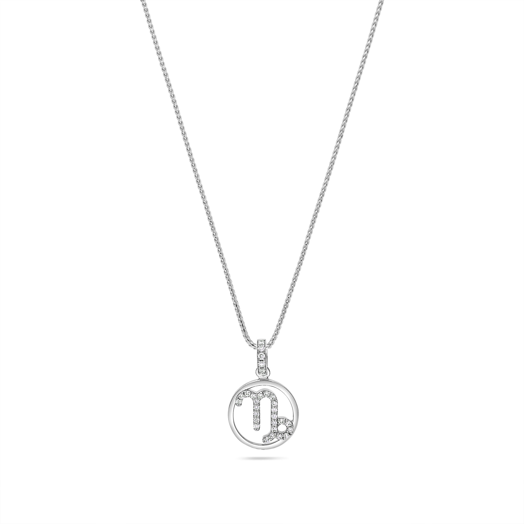 Nano Zodiac Necklace: Capricorn (14K WHITE GOLD) - IF & Co. Custom Jewelers