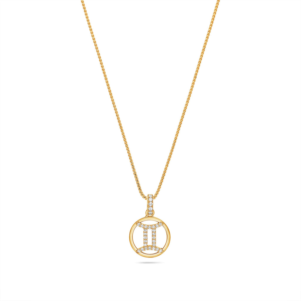 Nano Zodiac Necklace (Gemini) - Diamond Necklace - IF &