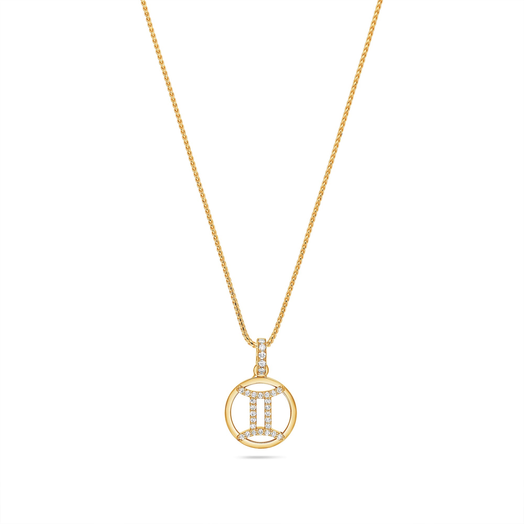 Nano Zodiac Necklace: Gemini (14K YELLOW GOLD) - IF & Co. Custom Jewelers