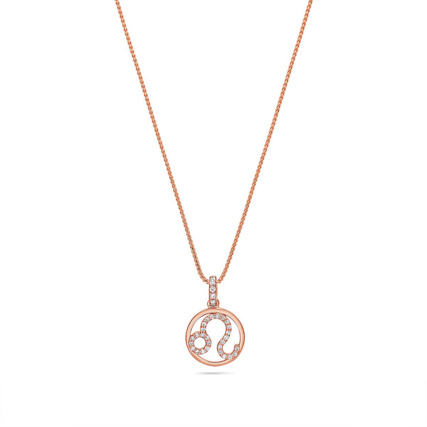 Nano Zodiac Necklace: Leo (14K ROSE GOLD) - IF & Co. Custom Jewelers