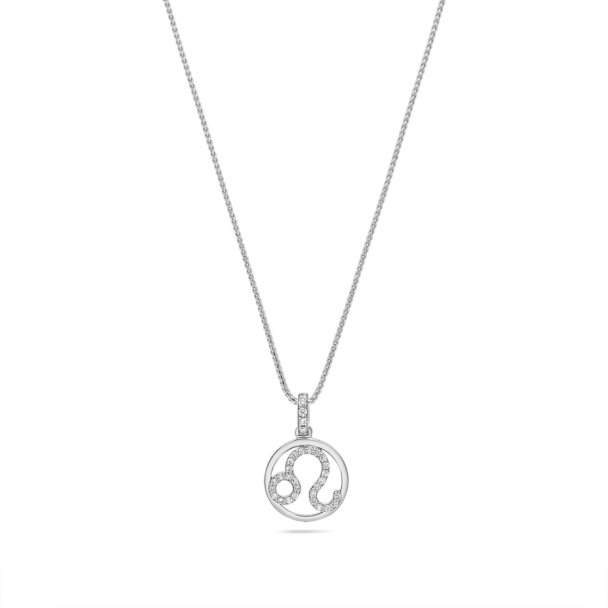 Nano Zodiac Necklace: Leo (14K WHITE GOLD) - IF & Co. Custom Jewelers