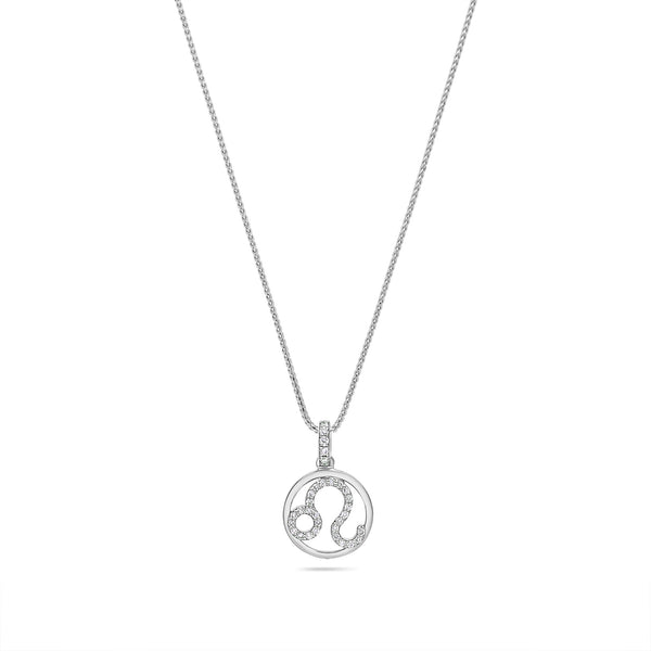Nano Zodiac Necklace: Leo (14K WHITE GOLD) - IF & Co. Custom Jewelers